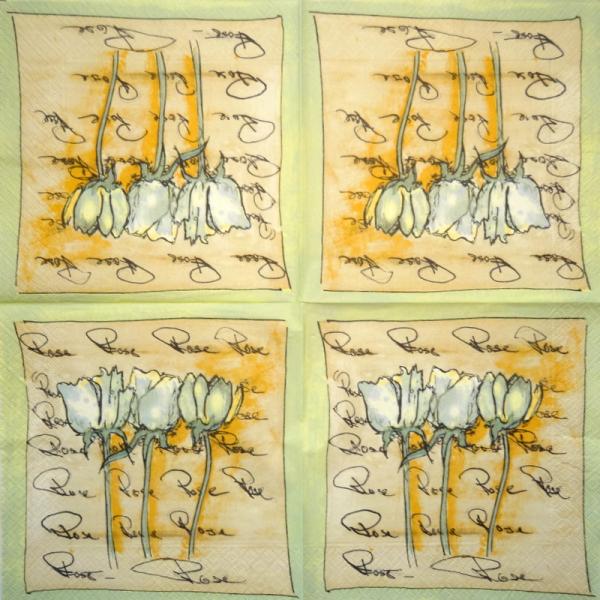 490 Rosen - 3-lagig (creme) - Ambiente